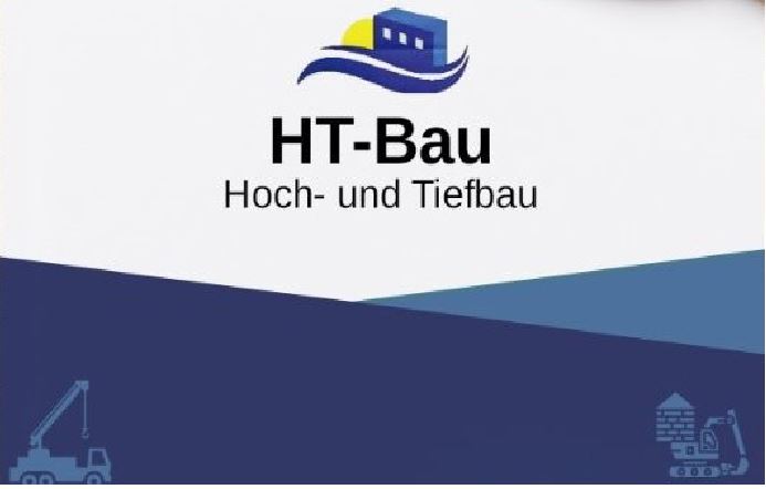Logo von HT-Bau, spezialisiert auf Hoch- und Tiefbau.