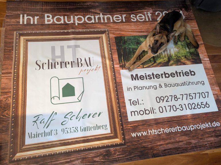 HT Scherer Bauprojekt Werbebild - großes Bauunternehmen macht von der Planung bis zur schlüsselfertigen Herstellung der Häuser alles selbst